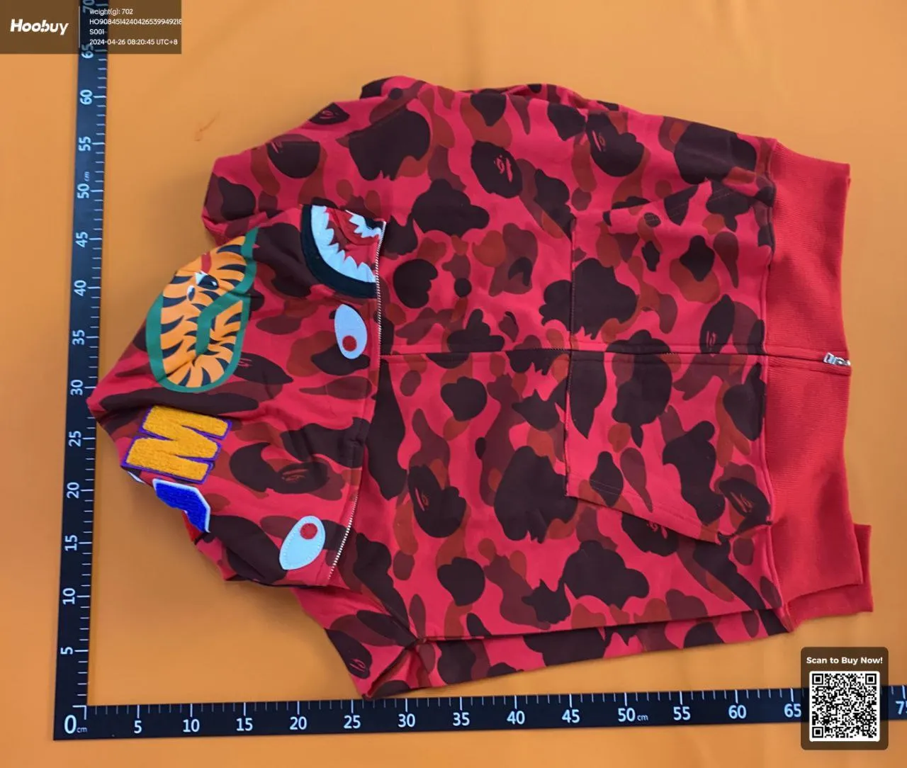 Bape full zip hoodie